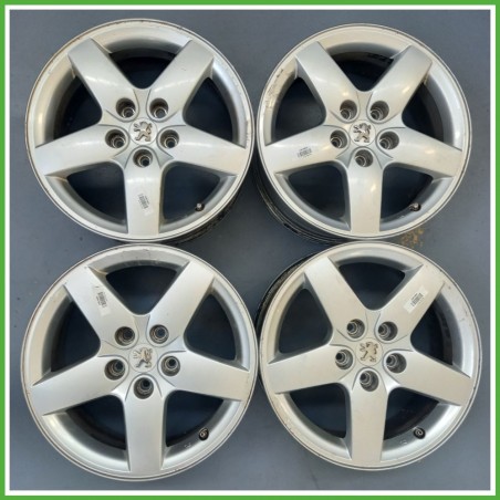 Cerchi in Lega PEUGEOT 407 (dal 03/2004 al 03/2012) 16 pollici 16" 6.5J 5x108 ET 44 4pz originali usati