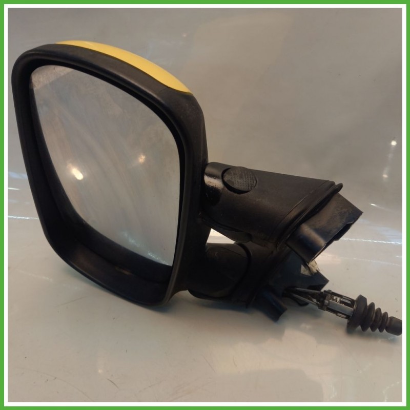 Specchio Specchietto Retrovisore Sinistro SX GIALLO FIAT DOBLO 3C 2005 2011 Originale Usato