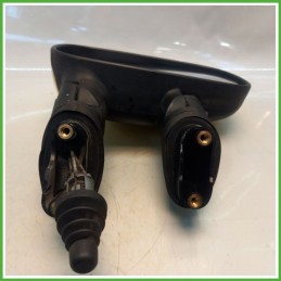 Specchio Specchietto Retrovisore Sinistro SX GIALLO FIAT DOBLO 3C 2005 2011 Originale Usato