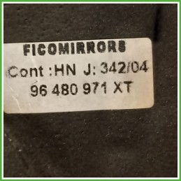 Specchio Specchietto Retrovisore Destro DX GRIGIO ALLUMINIO PEUGEOT 206 1998 2009 FICOSA FICOMIRRORS 96480971XT Originale Usato