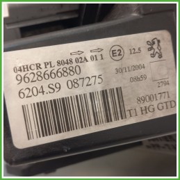 Faro Fanale Proiettore Anteriore Sinistro SX PEUGEOT 206 6204S9 Usato