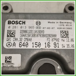 Centralina Motore Iniezione ECU BOSCH 0281013965 MERCEDES-BENZ Classe A W/C169 CDI 80kw A6401501691 2004 2013