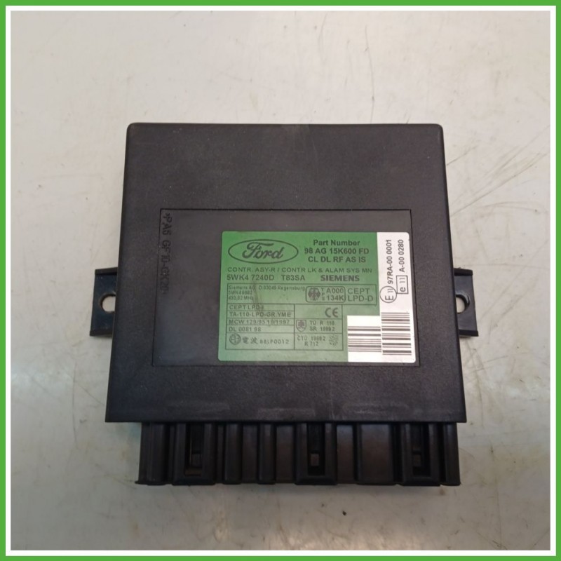 Centralina Confort Abitacolo SIEMENS 5WK47240D FORD FOCUS CAK 1.6 16V 98AG15K600FD 1998 2002