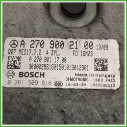 Centralina Motore Iniezione ECU BOSCH 0261S09816 MERCEDES-BENZ Classe A W176 90kw A2709002100 2015 2018