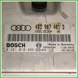 Centralina Motore Iniezione ECU BOSCH 0281010494 AUDI A6 4B 2.5 TDI 114kw 4B1907401D 2001 2005