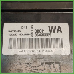Centralina Motore Iniezione ECU SIEMENS 5WY1E07G CHEVROLET (DAEWOO) KALOS T200 1.2 53kw 96376652 2005 2008