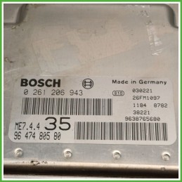 Centralina Motore Iniezione ECU BOSCH 0261206943 PEUGEOT 307 1.6 16V 80kw 1940XC 2001 2006