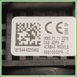 Airbag Guidatore Sinistro SX RENAULT MEGANE 3a Serie 1.5 dCi 985100007R 2008 2012 AUTOLIV 985100007R