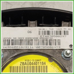 Airbag Guidatore Sinistro SX MERCEDES-BENZ Classe A W/C169 CDI A16986001029116 2004 2013 MERCEDES-BENZ 91618289940