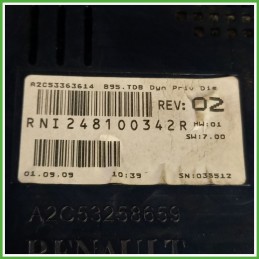 Quadro strumenti contachilometri tachimetro VDO A2C5336314 RENAULT MEGANE 3a Serie 1.5 dCi 248100342R