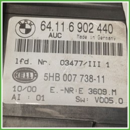 Comandi Clima AC Riscaldamento Condizionatore HELLA 5HB00773811 BMW Serie 3 E46 TD 64116902440 1998 2001