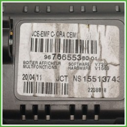 Display Indicatore Multifunzionale PEUGEOT 3008 1.6 9822637880 2009 2013 JOHNSON CONTROLS