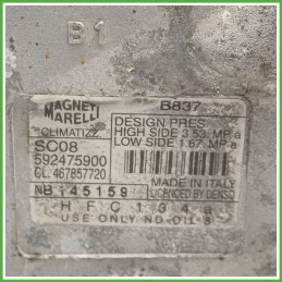 Compressore Clima AC Aria Condizionata MAGNETI MARELLI SC08 FIAT PUNTO 1N/1P 7765865