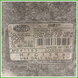 Compressore Clima AC Aria Condizionata MAGNETI MARELLI 5.077.750.0.0 LANCIA Y 46785773