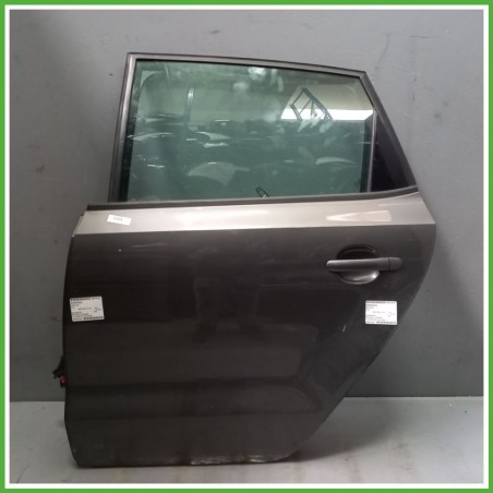 Porta Portiera Sportello Posteriore Sinistra SX GRIGIO SCURO VOLKSWAGEN POLO 6R Berlina 2009 2012 Originale Usato