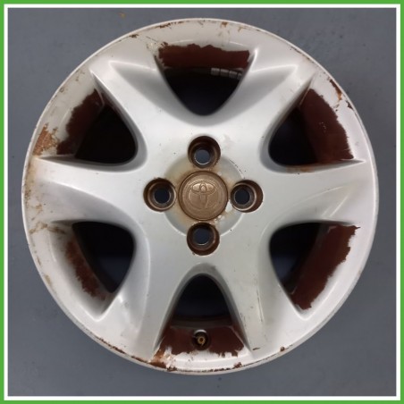 Cerchio Singolo in Lega TOYOTA COROLLA VERSO (dal 01/2002 al 03/2004) 15 pollici 15" 6.0J 4x100 ET 45 originale usato al pz