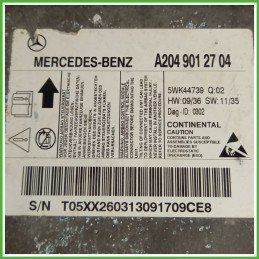 Centralina Airbag CONTINENTAL 5WK44739 MERCEDES-BENZ Classe C W/S204 CDI A204901270405 2007 2011