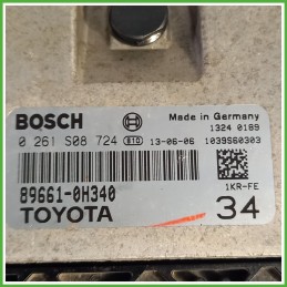 Centralina Motore Iniezione ECU BOSCH 0261S08724 TOYOTA AYGO 1a Serie 1.0 12V 50kw 896610H340 2005 2014