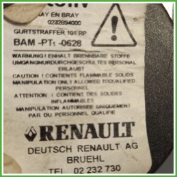 Cintura di Sicurezza Anteriore Destro DX (Lato Passeggero) RENAULT CLIO 4a Serie 1.5 dCi 868840454R 2012 2016 AUTOLIV