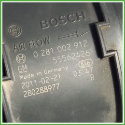 Debimetro Misuratore Massa Aria BOSCH 0281002912 OPEL ASTRA P10 2.0 12671611 2009 2015