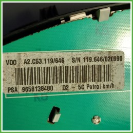Quadro strumenti contachilometri tachimetro VDO A2C53119646 PEUGEOT 407 1.8 16V 6106S9