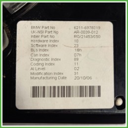 Quadro strumenti contachilometri tachimetro BMW 62116978319 MINI MINI R50/R53 1.4 62116966493