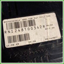 Quadro strumenti contachilometri tachimetro VDO A2C53258659 RENAULT MEGANE 3a Serie 1.5 dCi 248100342R