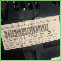 Quadro strumenti contachilometri tachimetro VDO A2C53245324 MERCEDES-BENZ Classe C W/S204 CDI A2049003205