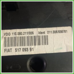 Quadro strumenti contachilometri tachimetro VDO 110.080.211/006 LANCIA YPSILON TE 1.2 8V 51712351