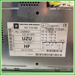 Autoradio OPEL CORSA S07 1.2 16V 13257032 2006 2011 DELPHI 497316088
