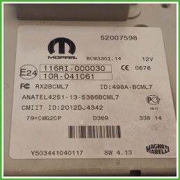 Body Computer Centralina Modulo BCM BSI MAGNETI MARELLI Y503441040117 FIAT 500L 73 0.9 Turbo 52007598 2012 2018