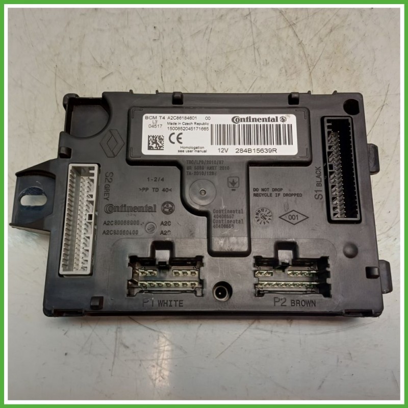 Body Computer Centralina Modulo BCM BSI CONTINENTAL A2C86184601 RENAULT CLIO 4a Serie 1.5 dCi 284B15639R 2012 2016