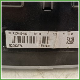 Quadro strumenti contachilometri tachimetro VDO A2C90124503 FIAT 500L 73 0.9 Turbo 52056255