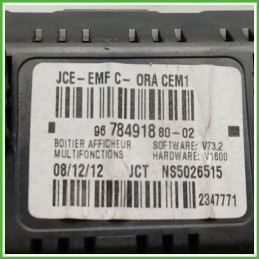 Display Indicatore Multifunzionale PEUGEOT 3008 1.6 9821852480 2009 2013 JOHNSON CONTROLS JCTNS5026515