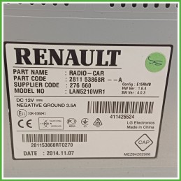 Infotainment RENAULT CLIO 4a Serie 1.5 dCi 281151969R 2012 2016 RENAULT 276660