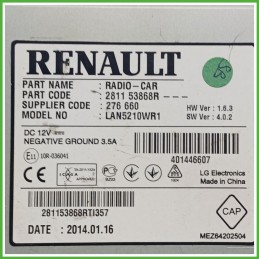 Infotainment RENAULT CLIO 4a Serie 259150869R 2012 2016 LAN5210WR1