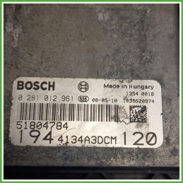 Centralina Motore Iniezione ECU BOSCH 0281012961 FIAT CROMA 2T 1.9 8V 88kw 51868768 2007 2011