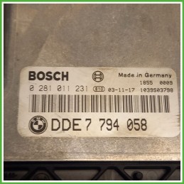 Centralina Motore Iniezione ECU BOSCH 0281011231 BMW Serie 7 E65/E66 13617809329 2001 2005