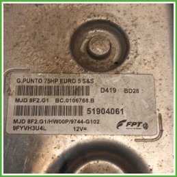 Centralina Motore Iniezione ECU MAGNETI MARELLI MJD8F2.G1 FIAT PUNTO EVO 3J 1.3 55kw 51904061 2009 2013