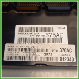Centralina Motore Iniezione ECU CHRYSLER P04748370AC CHRYSLER VOYAGER/GRAND VOYAGER 128kw P04748375AE 2004 2009