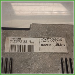 Centralina Motore Iniezione ECU SIEMENS S115300120B RENAULT MEGANE 1a Serie 1.6 66kw 8200025769 1996 1999