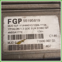 Centralina Motore Iniezione ECU MAGNETI MARELLI 71600.007.03 LANCIA YPSILON TE 1.3 16V 51kw 55202548 2003 2006