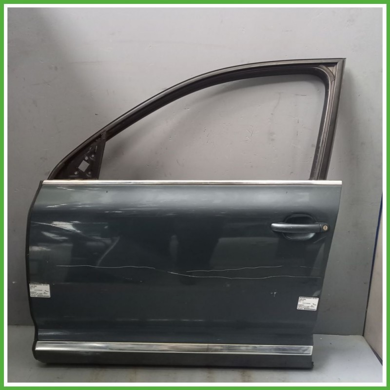 Porta Portiera Sportello Anteriore Sinistra SX GRIGIO SCURO VOLKSWAGEN TOUAREG 7L SUV 2002 2010 Originale Usato