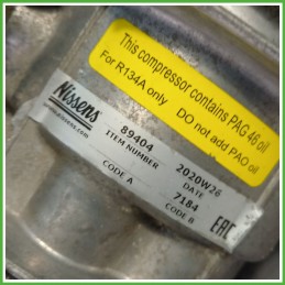 Compressore Clima AC Aria Condizionata NISSENS 89404 PEUGEOT 407 648779