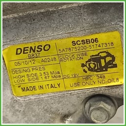 Compressore Clima AC Aria Condizionata DENSO SCSB06 FIAT PANDA 33 52060461