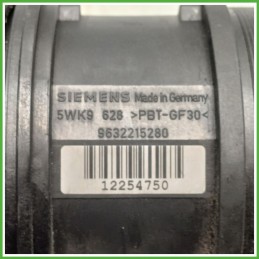Debimetro Misuratore Massa Aria SIEMENS 5WK9-628 LANCIA PHEDRA TC 2.2 JTD 9632215280 2002 2011