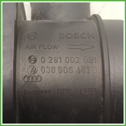 Debimetro Misuratore Massa Aria BOSCH 0281002531 VOLKSWAGEN GOLF 1J 1.9 TDI 038906461C 1997 2006