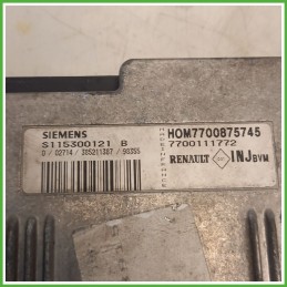 Centralina Motore Iniezione ECU SIEMENS S115300121 RENAULT MEGANE 1a Serie 1.6 66kw 7700111772 1996 1999