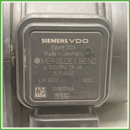 Debimetro Misuratore Massa Aria SIEMENS 5WK9-7003 MERCEDES-BENZ Classe A W/C169 CDI A0000943348 2004 2013