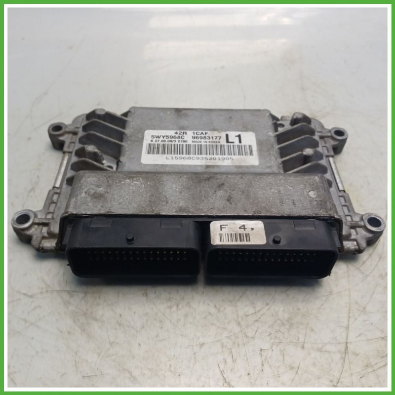 Centralina Motore Iniezione ECU JOHNSON CONTROLS 5WY5968C CHEVROLET (DAEWOO) AVEO T250 1.2 62kw 96469975 2008 2012
